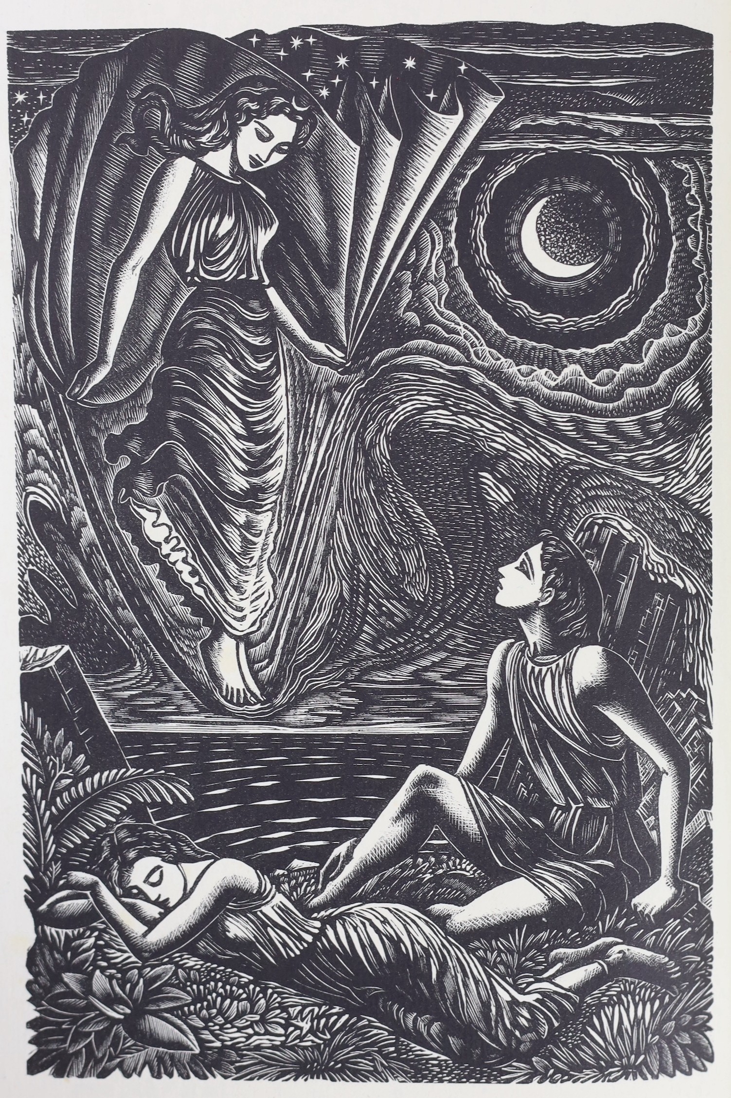Golden Cockerel Press - Keats, John - Endymion. A Poetic Romance, one of 500, illustrated by John Buckland-Wright, 4to, quarter vellum and brown buckram by Sangorski and Sutcliffe, Waltham Saint Lawrence, 1947